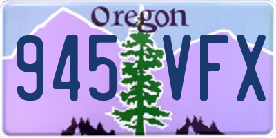 OR license plate 945VFX