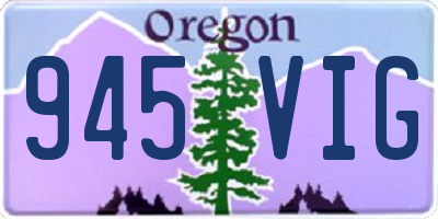 OR license plate 945VIG
