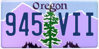 OR license plate 945VII