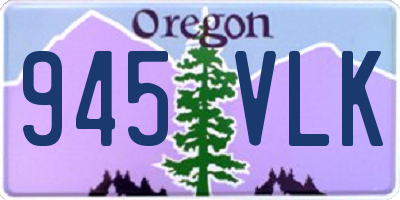 OR license plate 945VLK