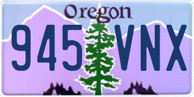 OR license plate 945VNX