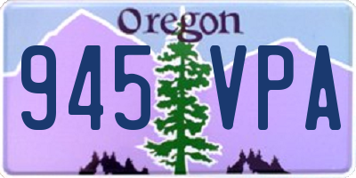 OR license plate 945VPA