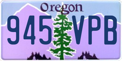 OR license plate 945VPB