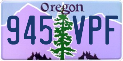 OR license plate 945VPF