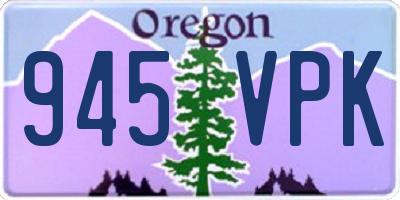 OR license plate 945VPK