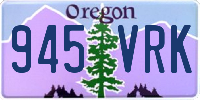 OR license plate 945VRK