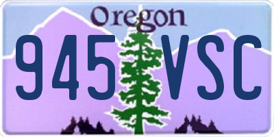 OR license plate 945VSC