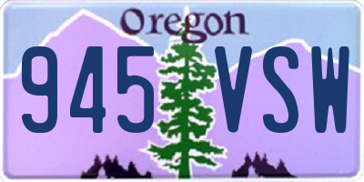 OR license plate 945VSW