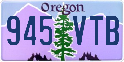 OR license plate 945VTB