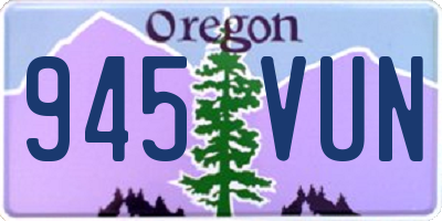 OR license plate 945VUN