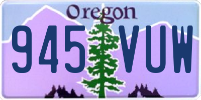 OR license plate 945VUW