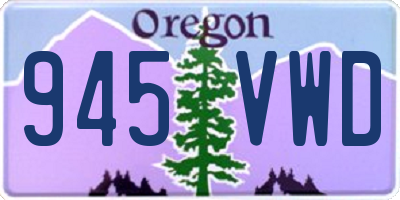 OR license plate 945VWD