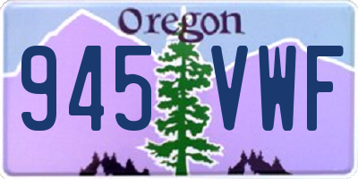 OR license plate 945VWF