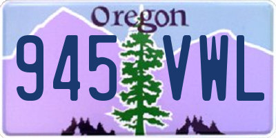 OR license plate 945VWL
