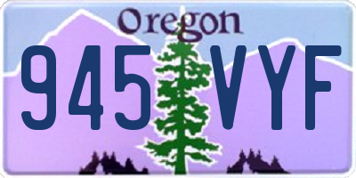 OR license plate 945VYF