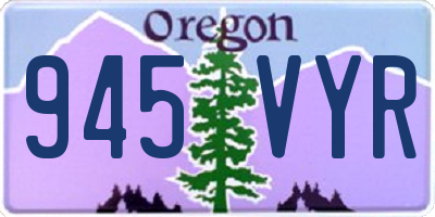 OR license plate 945VYR