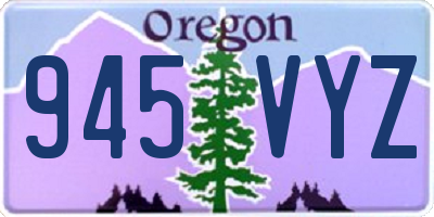 OR license plate 945VYZ