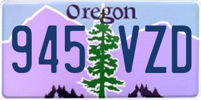 OR license plate 945VZD