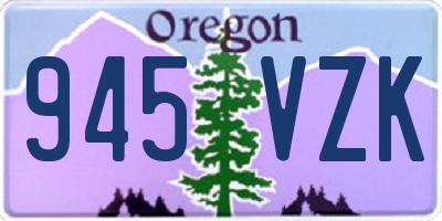 OR license plate 945VZK