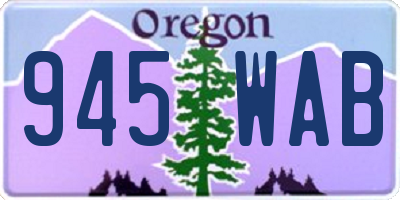 OR license plate 945WAB