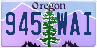 OR license plate 945WAI