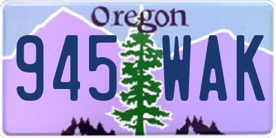 OR license plate 945WAK