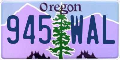 OR license plate 945WAL