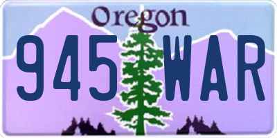 OR license plate 945WAR