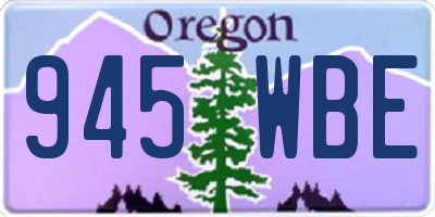 OR license plate 945WBE