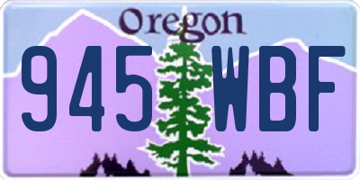 OR license plate 945WBF