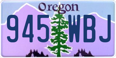 OR license plate 945WBJ