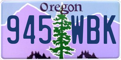OR license plate 945WBK