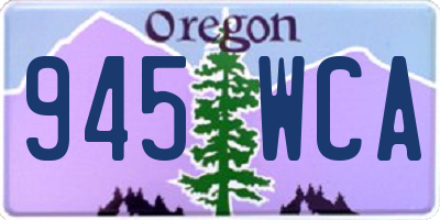OR license plate 945WCA