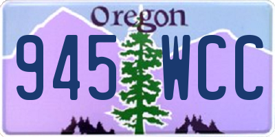 OR license plate 945WCC