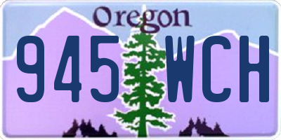 OR license plate 945WCH