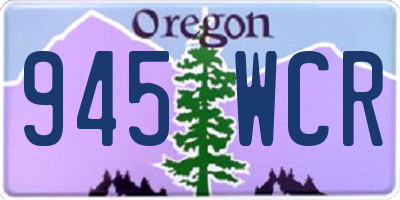 OR license plate 945WCR