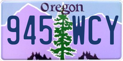 OR license plate 945WCY