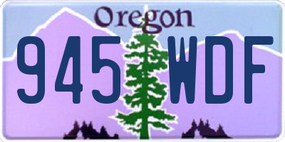 OR license plate 945WDF
