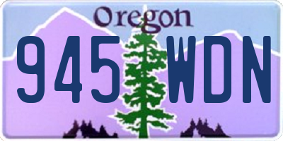 OR license plate 945WDN