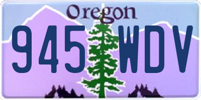 OR license plate 945WDV