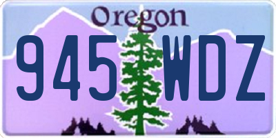 OR license plate 945WDZ