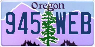 OR license plate 945WEB