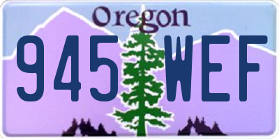 OR license plate 945WEF