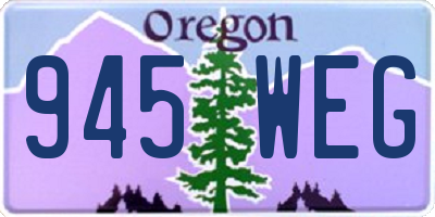 OR license plate 945WEG