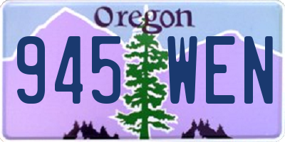 OR license plate 945WEN