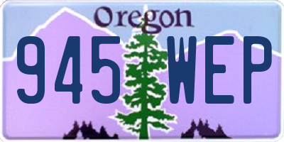 OR license plate 945WEP