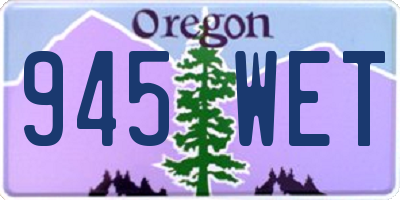 OR license plate 945WET