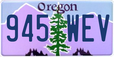 OR license plate 945WEV