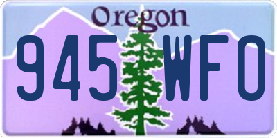 OR license plate 945WFO