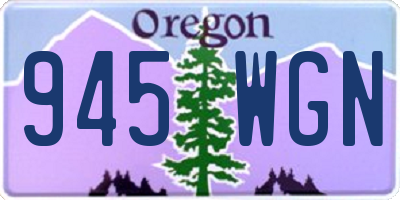 OR license plate 945WGN